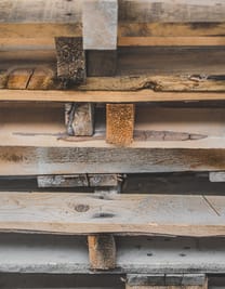 Timber planks and carpentry wood works for construction