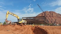 Construction site machinery and heavy equipment for rental